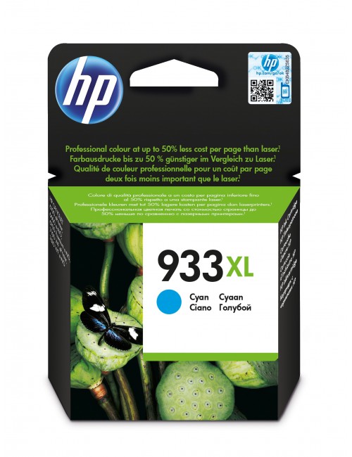 HP Cartucho de tinta original 933XL de alta capacidad cian