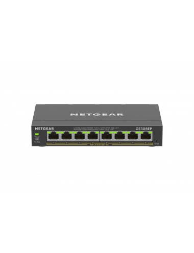 NETGEAR 8-Port Gigabit Ethernet PoE+ Plus Switch (GS308EP) Gestito L2 L3 Gigabit Ethernet (10 100 1000) Supporto Power over