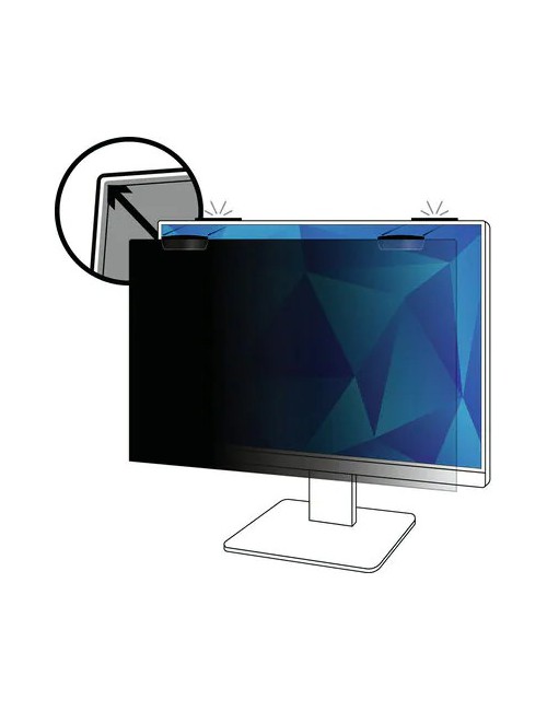 3M Filtro privacidad 23.8 pulg monitor full screen con sujeción magnética COMPLY™, 16 9, PF238W9EM