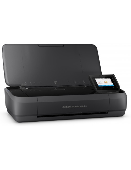 HP OfficeJet Impresora multifunción portátil 250, Color, Impresora para Oficina pequeña, Impresión, copia, escáner, AAD de 10