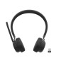 Lenovo Wireless VoIP Headset Casque Sans fil Arceau Bureau/Centre d'appels Bluetooth Noir