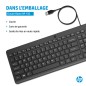 HP 150 WD KBD FR clavier Universel USB Noir HP 150 WD KBD FR clavier Universel USB Noir