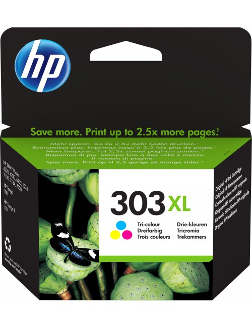 HP Cartouche d’encre trois couleurs 303XL grande capacité authentique