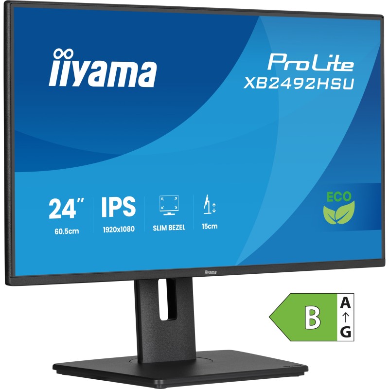 iiyama ProLite XB2492HSU-B1 écran plat de PC 60,5 cm (23.8") 1920 x 1080 pixels Full HD LED Noir