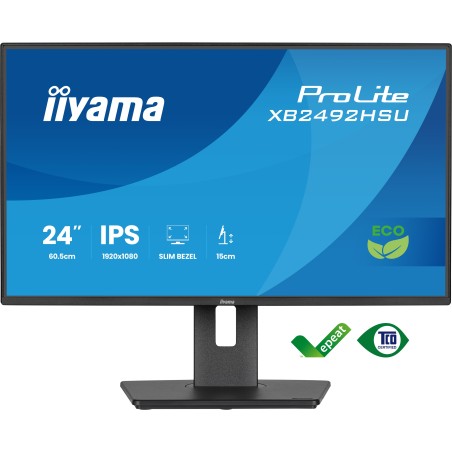 iiyama ProLite XB2492HSU-B1 écran plat de PC 60,5 cm (23.8") 1920 x 1080 pixels Full HD LED Noir
