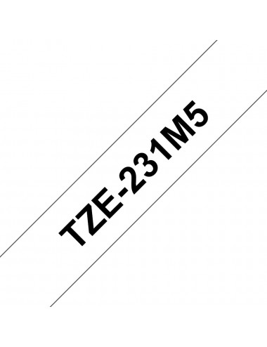 Brother TZE-231M5 nastro per etichettatrice Nero su bianco
