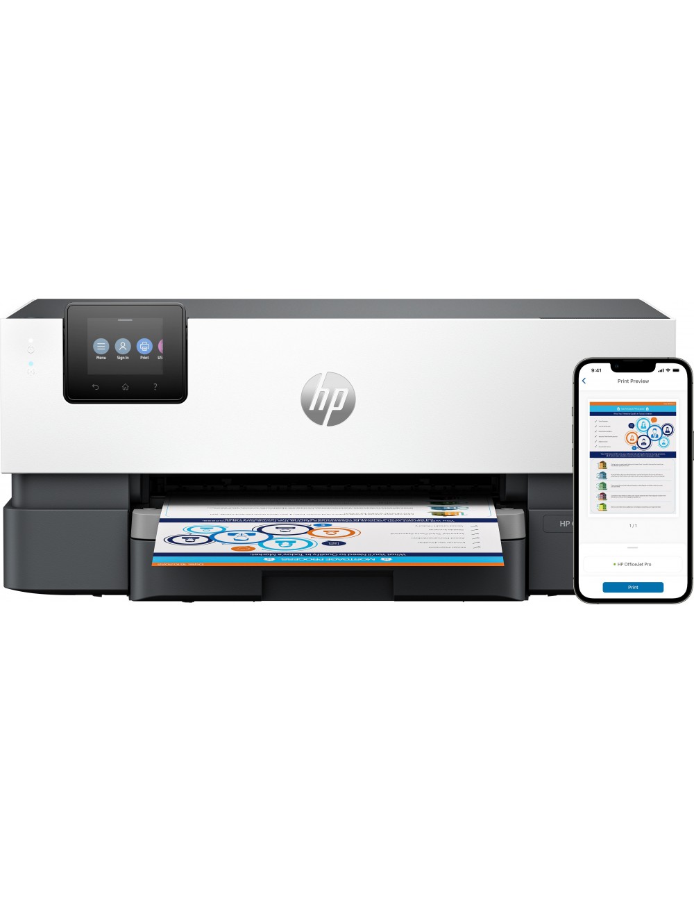 HP OfficeJet Pro Imprimante 9110b, Couleur, Imprimante pour Maison et Bureau à domicile, Imprimer, Sans fil Impression