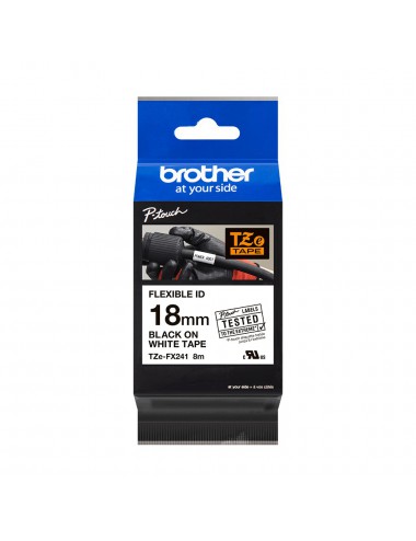 Brother TZE-FX241 nastro per etichettatrice Nero su bianco TZ