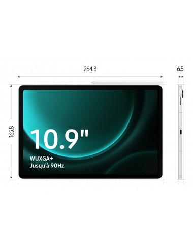 Samsung SM-X510NLIEEUB tablette Samsung Exynos 256 Go 27,7 cm (10.9") 8 Go Wi-Fi 6 (802.11ax) Android 13 Lilas