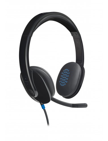 Logitech H540 USB Computer Headset Avec un son haute définition et des commandes sur l'oreillette