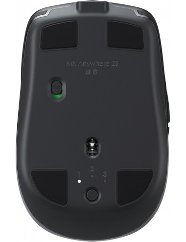 Logitech MX Anywhere 2s souris Bureau Droitier RF sans fil + Bluetooth Laser 4000 DPI