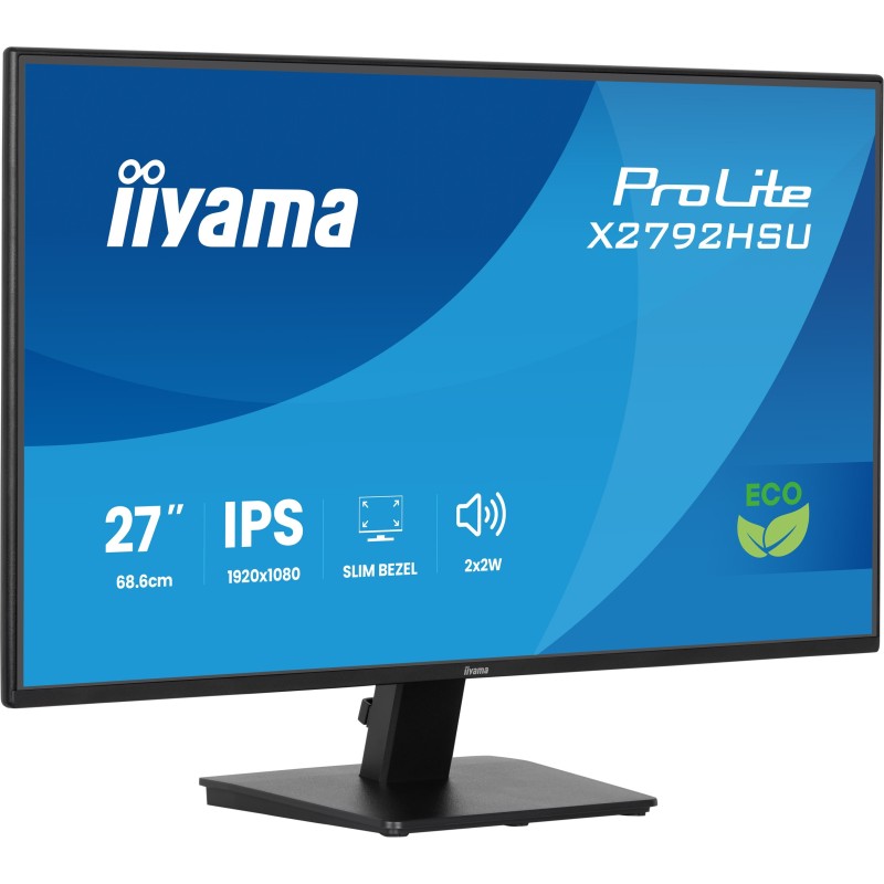 iiyama ProLite X2792HSU-B1 écran plat de PC 68,6 cm (27") 1920 x 1080 pixels Full HD LED Noir iiyama ProLite X2792HSU-B1 écran plat de PC 68,6 cm (27") 1920 x 1080 pixels Full HD LED Noir