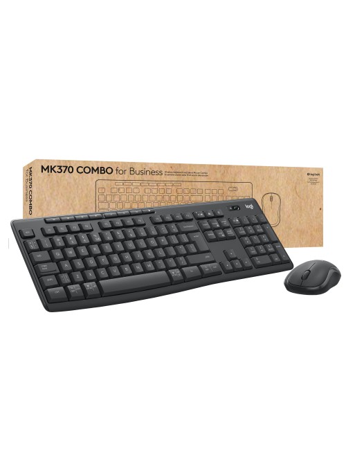 Logitech MK370 Combo for Business teclado Ratón incluido Oficina RF Wireless + Bluetooth AZERTY Francés Grafito