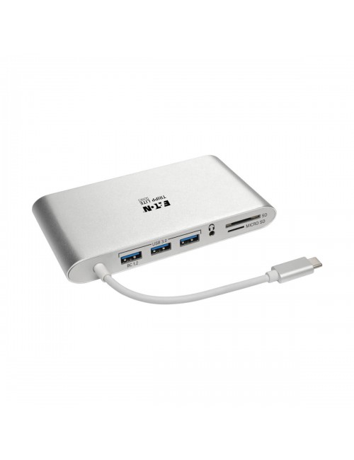 Tripp Lite U442-DOCK1 Estación de Conexión USB C, doble Pantalla - 4K HDMI mDP, VGA, USB 3.2 Gen 1, Hub USB A y USB C, GbE,
