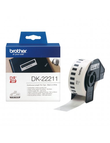 Brother DK-22211 cinta para impresora de etiquetas Negro sobre blanco