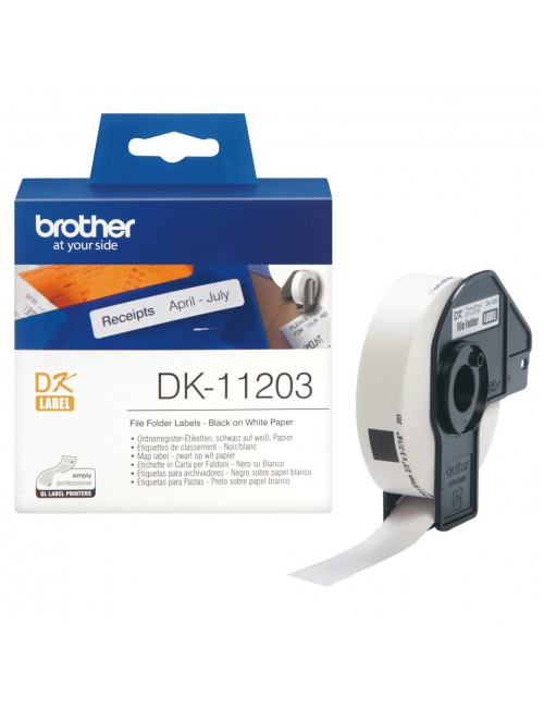 Brother DK-11203 cinta para impresora de etiquetas Negro sobre blanco