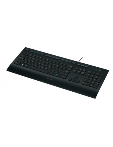 Logitech K280E Pro f Business teclado Oficina USB QWERTZ Suizo Negro