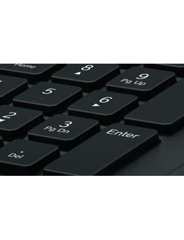 Logitech K280E Pro f Business clavier Bureau USB QWERTZ Suisse Noir