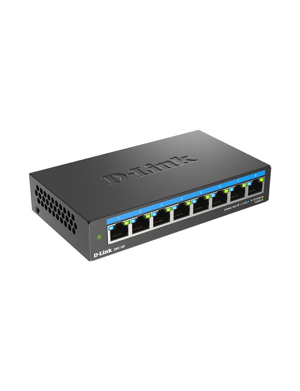 D-Link DMS-108 No administrado L2 2.5G Ethernet (100 1000 2500) Negro