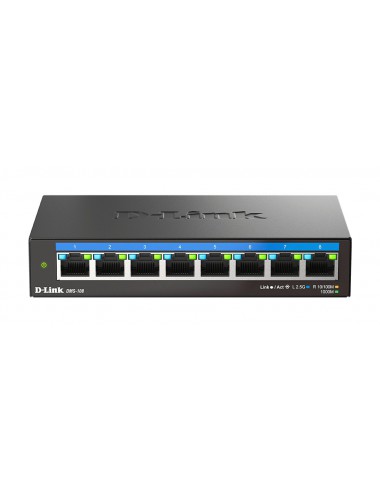 D-Link DMS-108 Non gestito L2 2.5G Ethernet (100 1000 2500) Nero