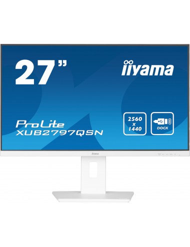 iiyama ProLite XUB2797QSN-W1 Monitor PC 68,6 cm (27") 2560 x 1440 Pixel Wide Quad HD LED Bianco