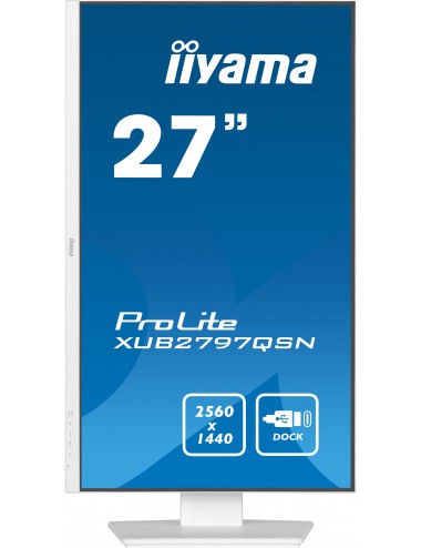 iiyama ProLite XUB2797QSN-W1 pantalla para PC 68,6 cm (27") 2560 x 1440 Pixeles Wide Quad HD LED Blanco