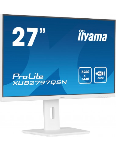 iiyama ProLite XUB2797QSN-W1 Monitor PC 68,6 cm (27") 2560 x 1440 Pixel Wide Quad HD LED Bianco