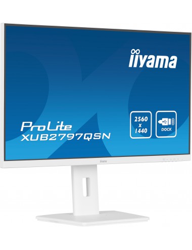 iiyama ProLite XUB2797QSN-W1 écran plat de PC 68,6 cm (27") 2560 x 1440 pixels Wide Quad HD LED Blanc