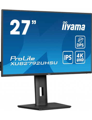 iiyama ProLite XUB2792UHSU-B6 pantalla para PC 68,6 cm (27") 3840 x 2160 Pixeles Dual UHD LED Negro