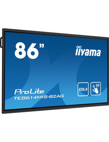 iiyama PROLITE TE8614MIS-B2AG Écran plat de signalisation numérique 2,18 m (86") LCD Wifi 435 cd m² 4K Ultra HD Noir Écran