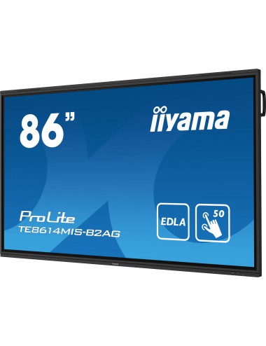 iiyama PROLITE TE8614MIS-B2AG Écran plat de signalisation numérique 2,18 m (86") LCD Wifi 435 cd m² 4K Ultra HD Noir Écran