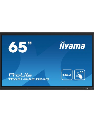 iiyama PROLITE TE6514MIS-B2AG Pannello piatto per segnaletica digitale 165,1 cm (65") LCD Wi-Fi 435 cd m² 4K Ultra HD Nero