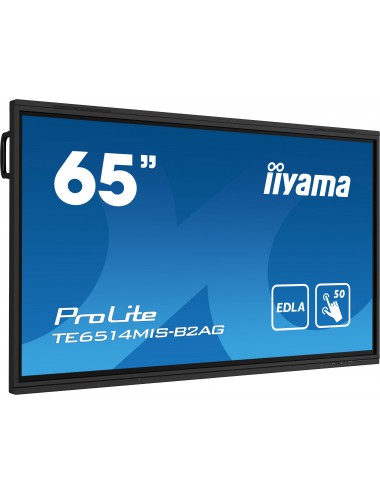 iiyama PROLITE TE6514MIS-B2AG Écran plat de signalisation numérique 165,1 cm (65") LCD Wifi 435 cd m² 4K Ultra HD Noir Écran