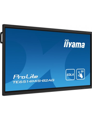 iiyama PROLITE TE6514MIS-B2AG Écran plat de signalisation numérique 165,1 cm (65") LCD Wifi 435 cd m² 4K Ultra HD Noir Écran