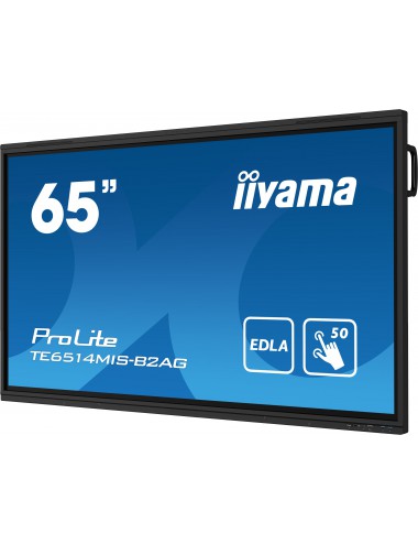 iiyama PROLITE TE6514MIS-B2AG Pantalla plana para señalización digital 165,1 cm (65") LCD Wifi 435 cd m² 4K Ultra HD Negro