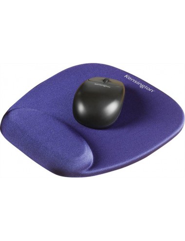 Kensington Tapis de souris bleu en mousse, repose-poignets intégré