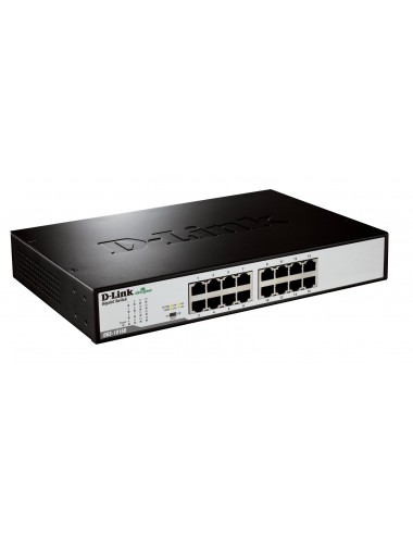 D-Link DGS-1016D E switch di rete Non gestito Nero, Metallico