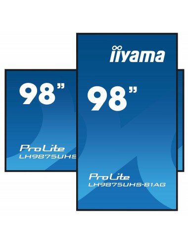 iiyama LH9875UHS-B1AG pantalla de señalización Pantalla plana para señalización digital 2,49 m (98") LED Wifi 500 cd m² 4K