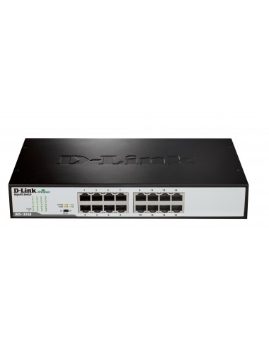 D-Link DGS-1016D E switch No administrado Negro, Metálico