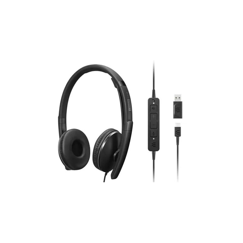 Lenovo 4XD1M45627 casque Avec fil Arceau USB Type-C Noir Lenovo 4XD1M45627 casque Avec fil Arceau USB Type-C Noir