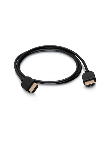 C2G Cable HDMI flexible de alta velocidad de 0,3 m con conectores de bajo perfil - 4K 60 Hz