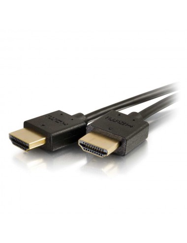 C2G Cable HDMI flexible de alta velocidad de 0,3 m con conectores de bajo perfil - 4K 60 Hz