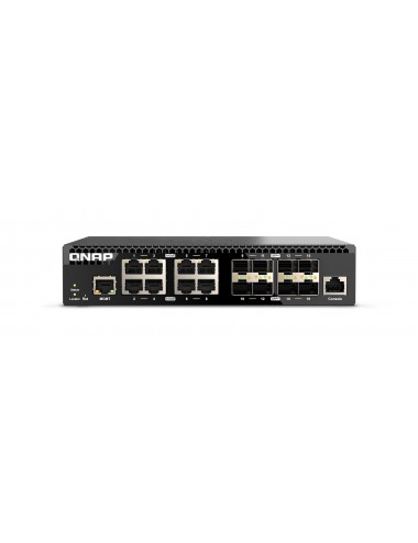 QNAP QSW-M3216R-8S8T commutateur réseau Géré L2 L3 10G Ethernet (100 1000 10000) 1U Noir