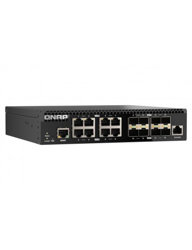 QNAP QSW-M3216R-8S8T switch di rete Gestito L2 L3 10G Ethernet (100 1000 10000) 1U Nero