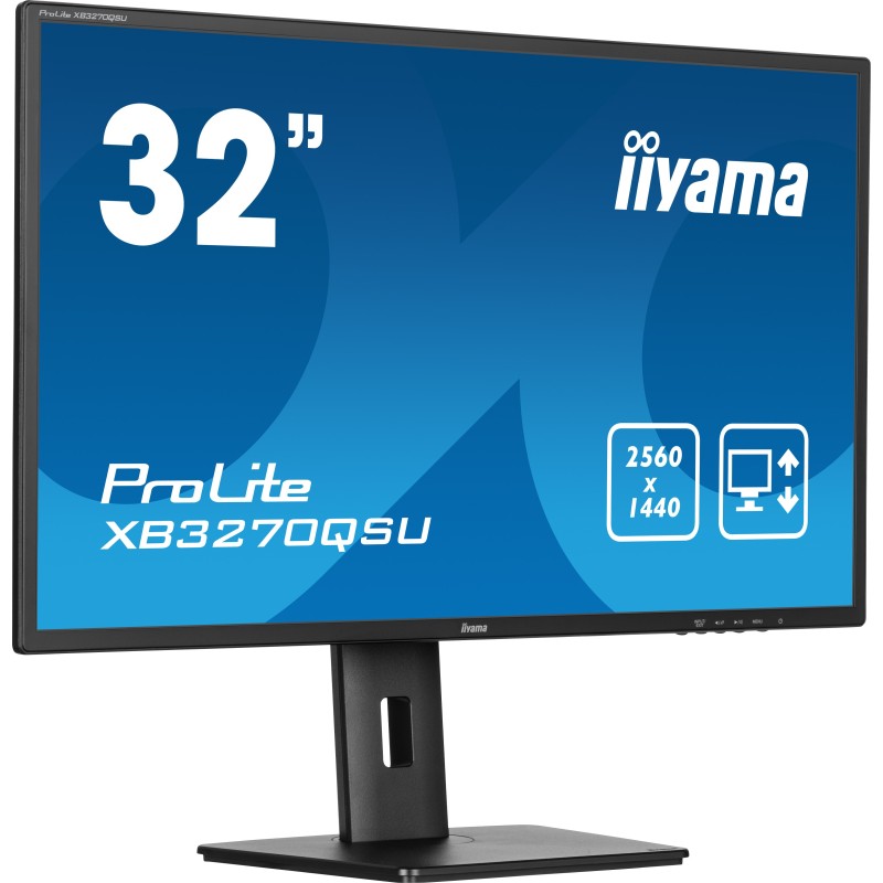 iiyama ProLite XB3270QSU-B1 écran plat de PC 80 cm (31.5") 2560 x 1440 pixels Quad HD LED Noir iiyama ProLite XB3270QSU-B1 écran plat de PC 80 cm (31.5") 2560 x 1440 pixels Quad HD LED Noir