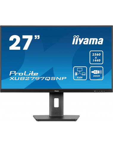 iiyama ProLite XUB2797QSNP-B1 écran plat de PC 68,6 cm (27") 2560 x 1440 pixels Wide Quad HD LED Noir