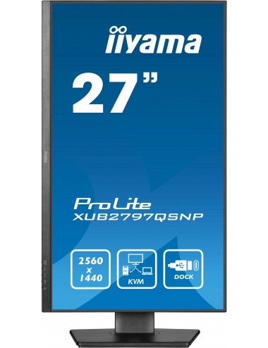 iiyama ProLite XUB2797QSNP-B1 écran plat de PC 68,6 cm (27") 2560 x 1440 pixels Wide Quad HD LED Noir