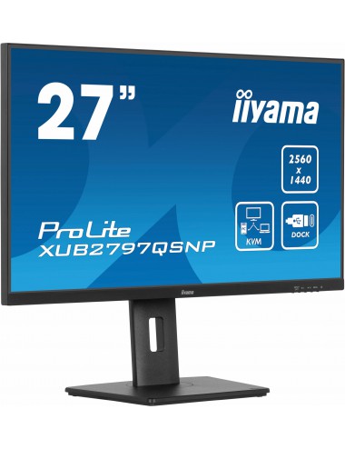 iiyama ProLite XUB2797QSNP-B1 écran plat de PC 68,6 cm (27") 2560 x 1440 pixels Wide Quad HD LED Noir