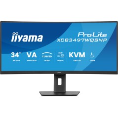iiyama ProLite XCB3497WQSNP-B1 écran plat de PC 86,4 cm (34") 3440 x 1440 pixels UltraWide Quad HD LED Noir