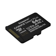 Kingston Technology 64GB micSDXC Canvas Select Plus Gen3 100R A1 (Adaptateur SD non inclus)